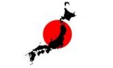 Japanese flag with country shape